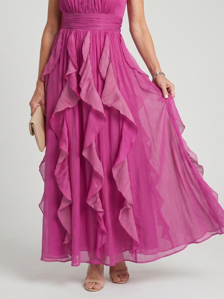 Penelope | Ruffled Halter Maxi Dress