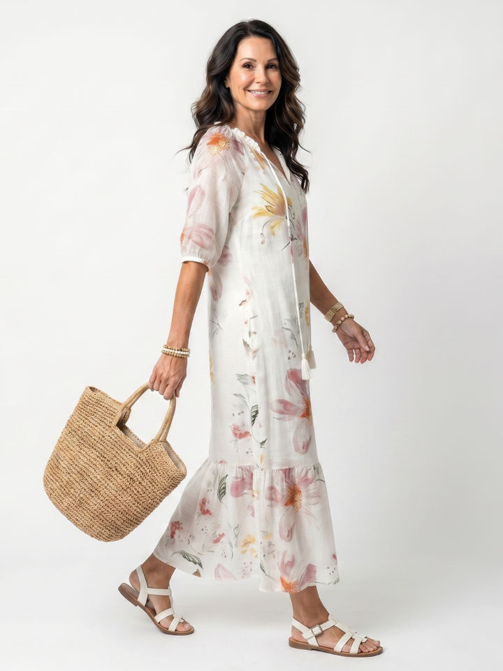 Violet | Floral Midi Dress