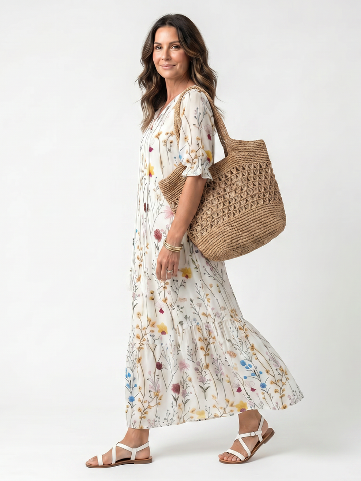 Claudia | Botanical Midi Dress