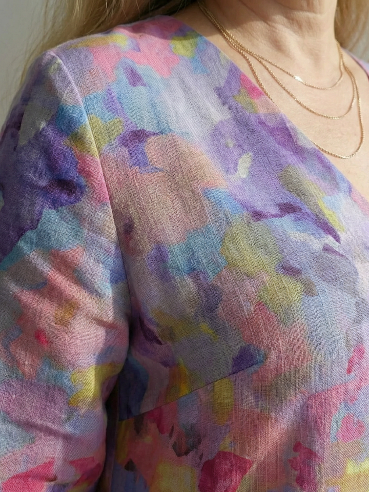 Corinne | Abstract Floral Midi Dress