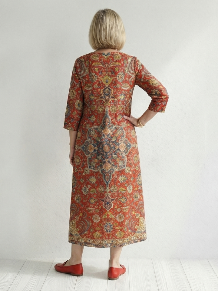 Bianca | Easy Patchwork Midi Dress