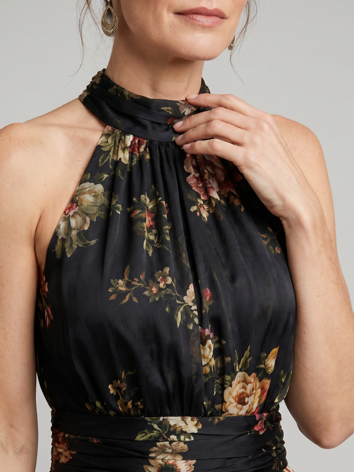 Juliette | Floral Halter Midi Dress