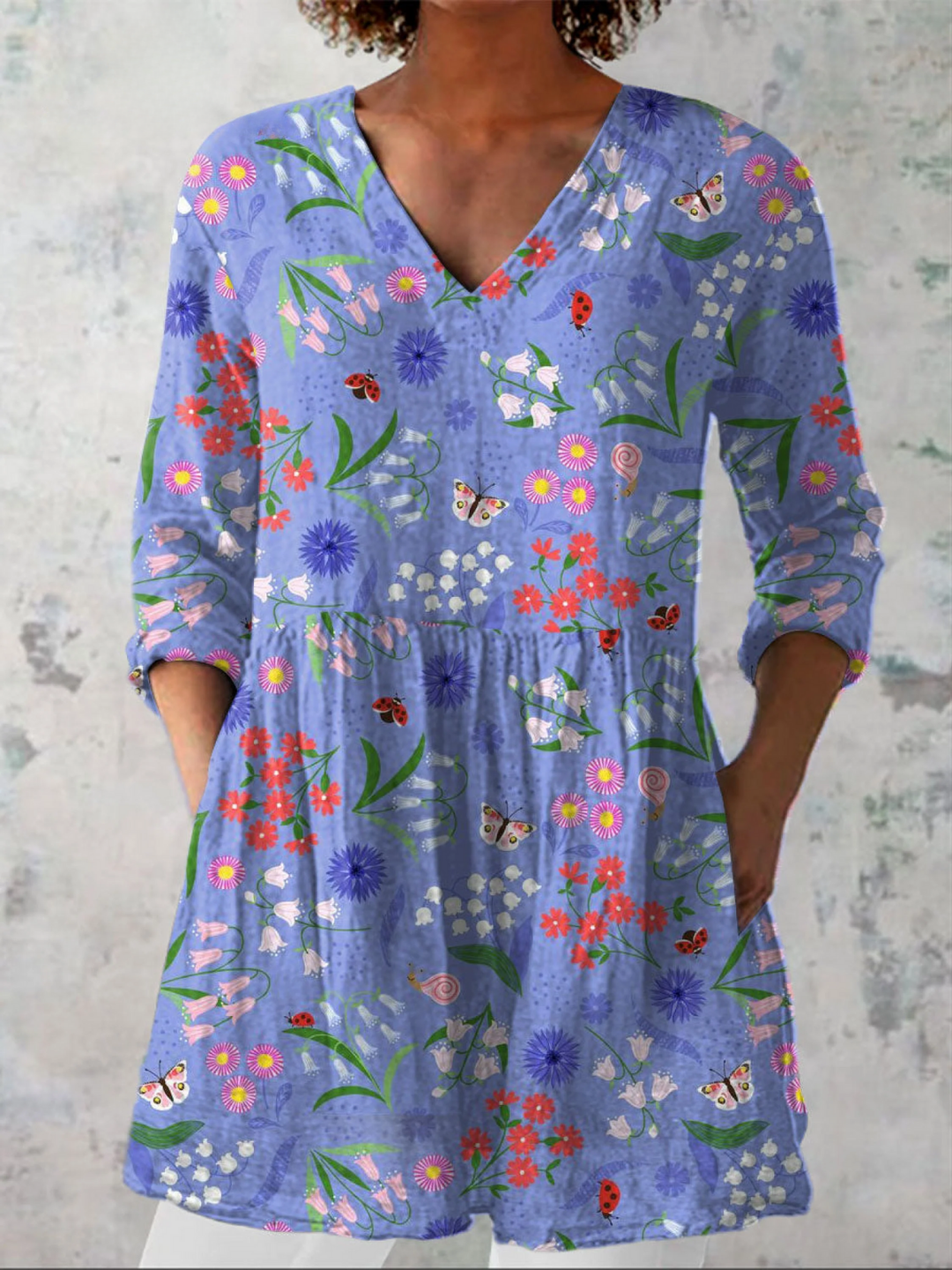Valerie | Printed V-Neck Blouse