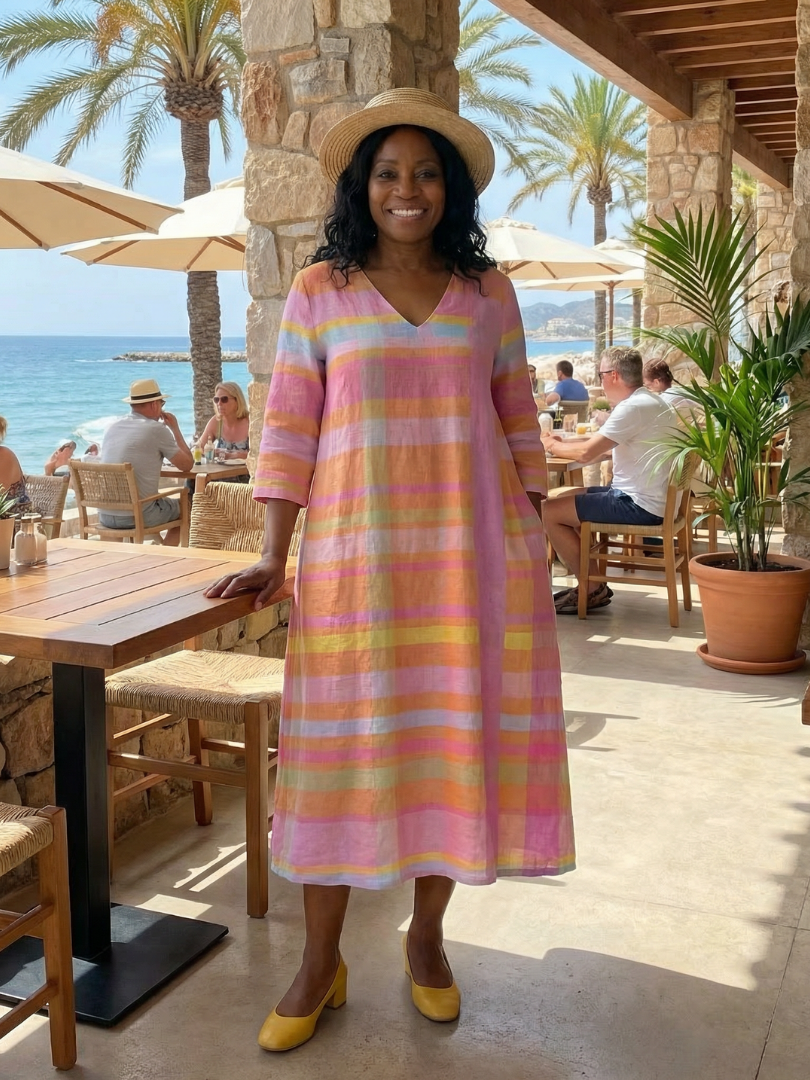 Verity | Easy-Stripe Midi Dress