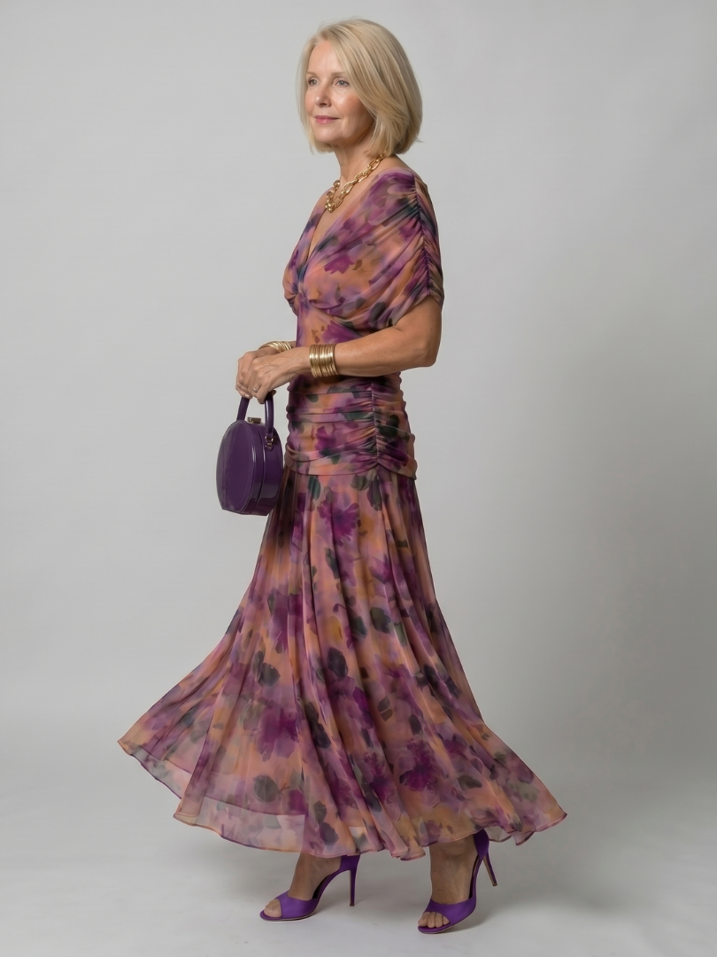 Imogen | Draped Off-Shoulder Midi Dress