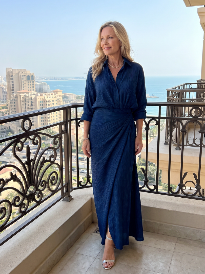 Rosalie | Long-Sleeve Wrap Maxi Dress