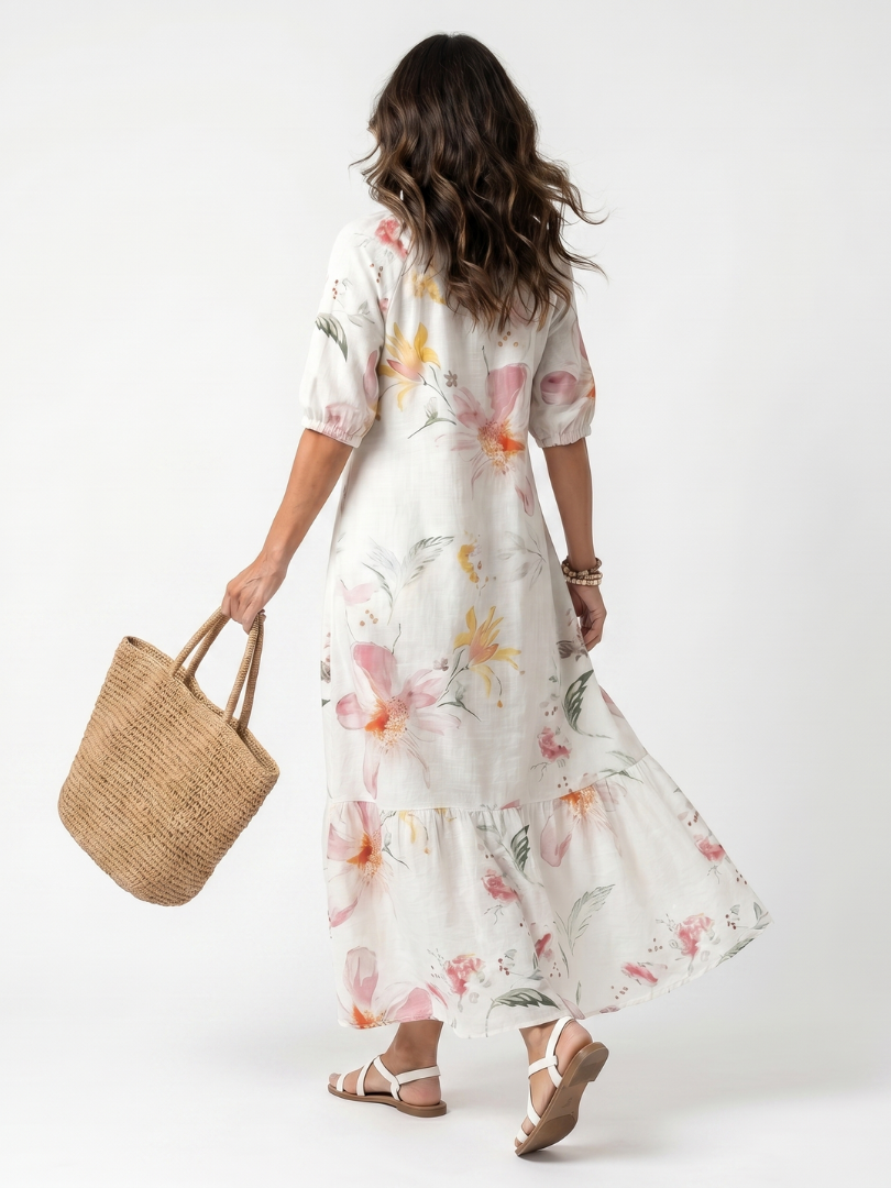 Violet | Floral Midi Dress