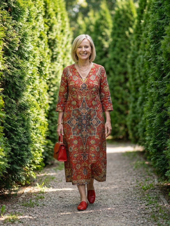 Bianca | Easy Patchwork Midi Dress
