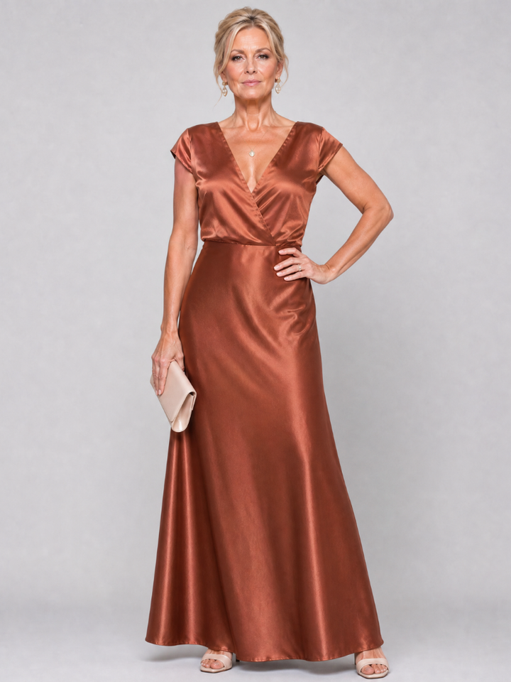 Eloise | Wrap-Bodice Maxi Dress