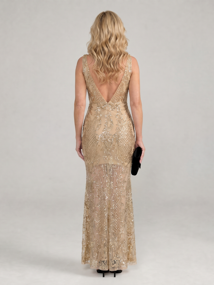 Vivienne | Embellished Evening Midi Dress