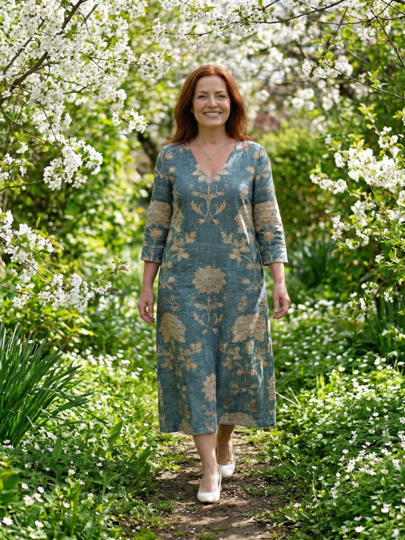 Marina | Flowing Floral Midi Dress