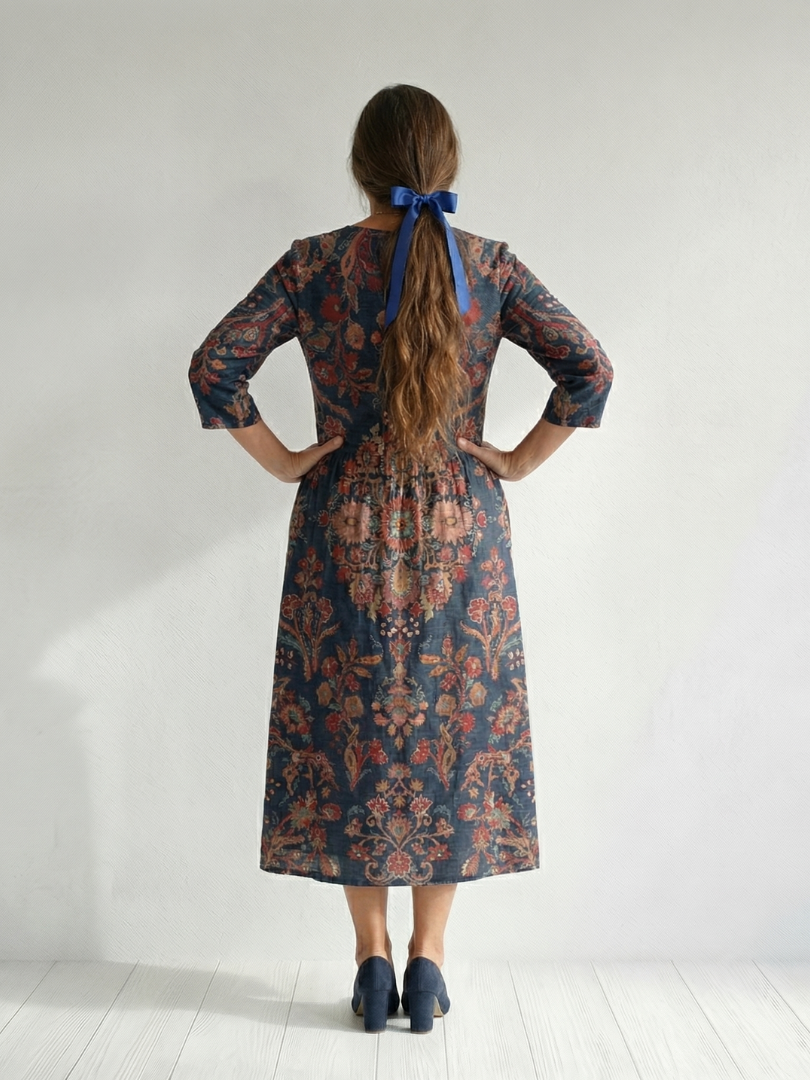 Odette | Soft-Form V-Neck Midi Dress