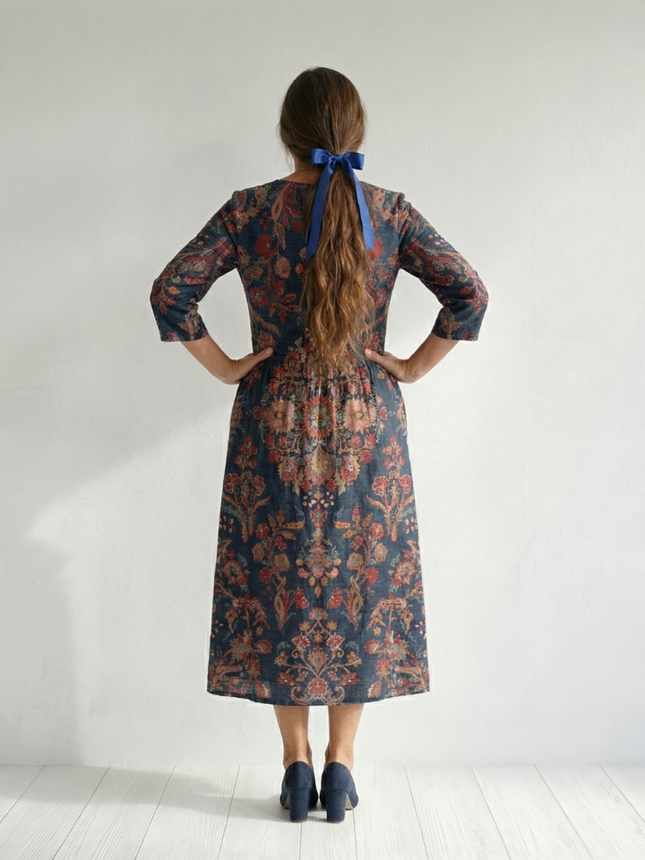 Odette | Soft-Form V-Neck Midi Dress