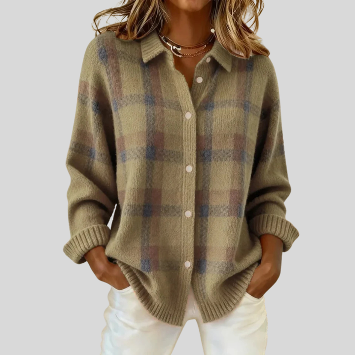 Julie | Retro Check Sweater