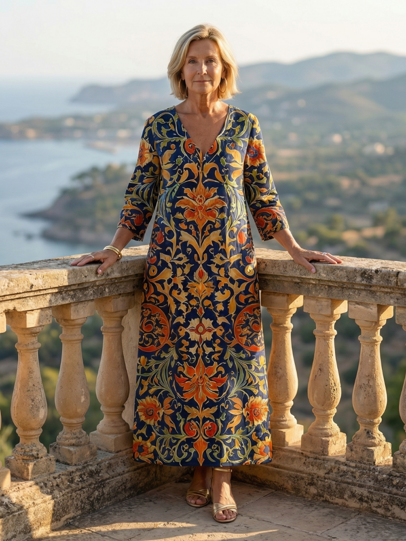 Colette | Ornate Floral Midi Dress