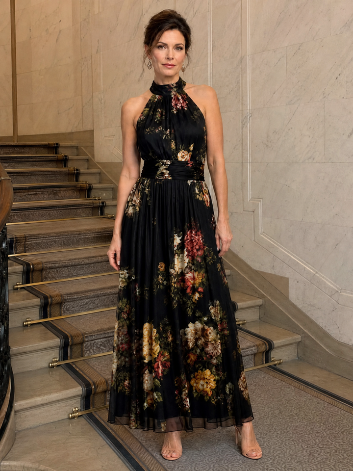 Juliette | Floral Halter Midi Dress