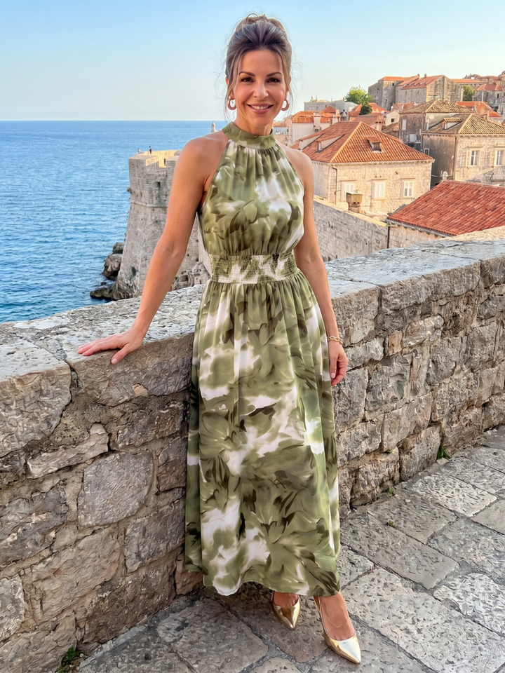Adelaide | Abstract-Print Midi Dress