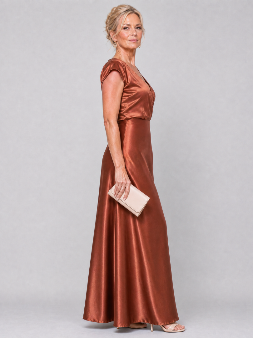 Eloise | Wrap-Bodice Maxi Dress
