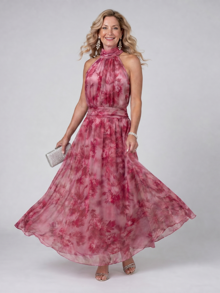 Camille | Soft Halter Midi Dress