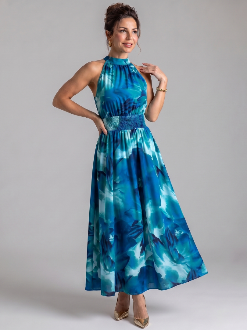 Adelaide | Abstract-Print Midi Dress