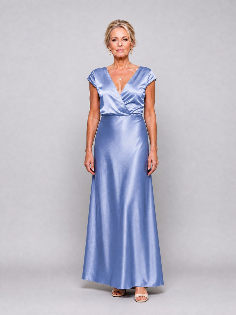 Eloise | Wrap-Bodice Maxi Dress