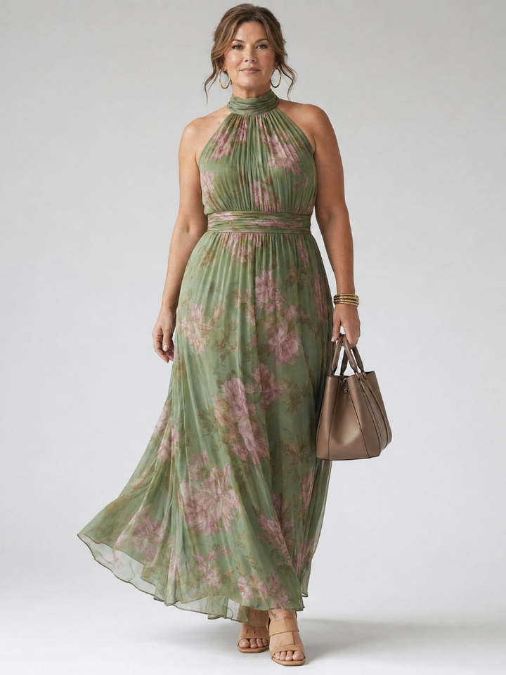 Madeleine | Gathered Floral Midi Dress