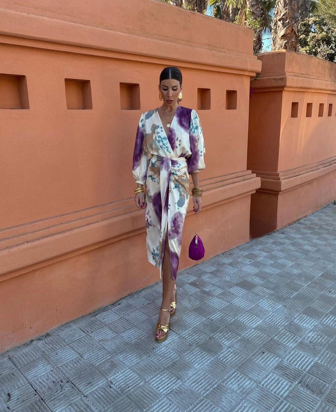 Beatrice | Floral Wrap Occasion Dress