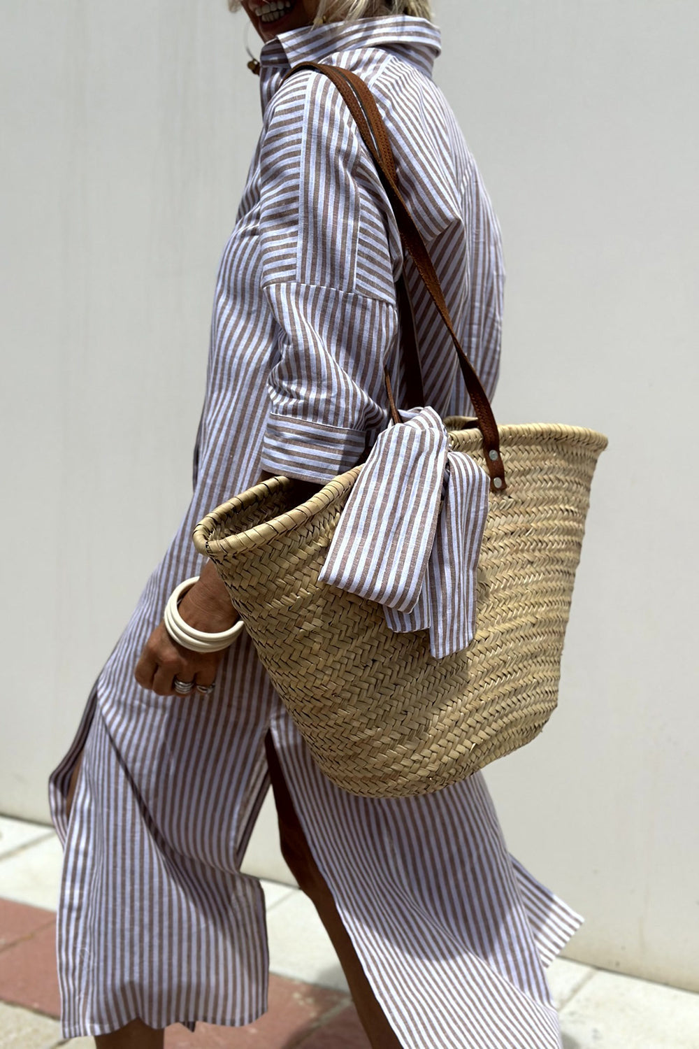 Lucy | Timeless Striped Shirt Dress with Elegant Comfort