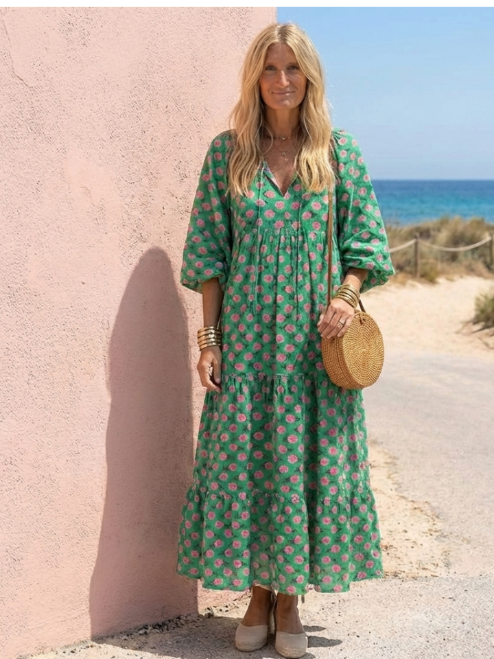 Rosalie | Floral Tiered Midi Dress