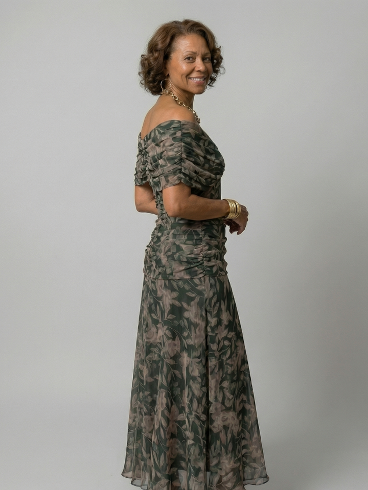 Sophie | Off Shoulder Flow Midi Dresses