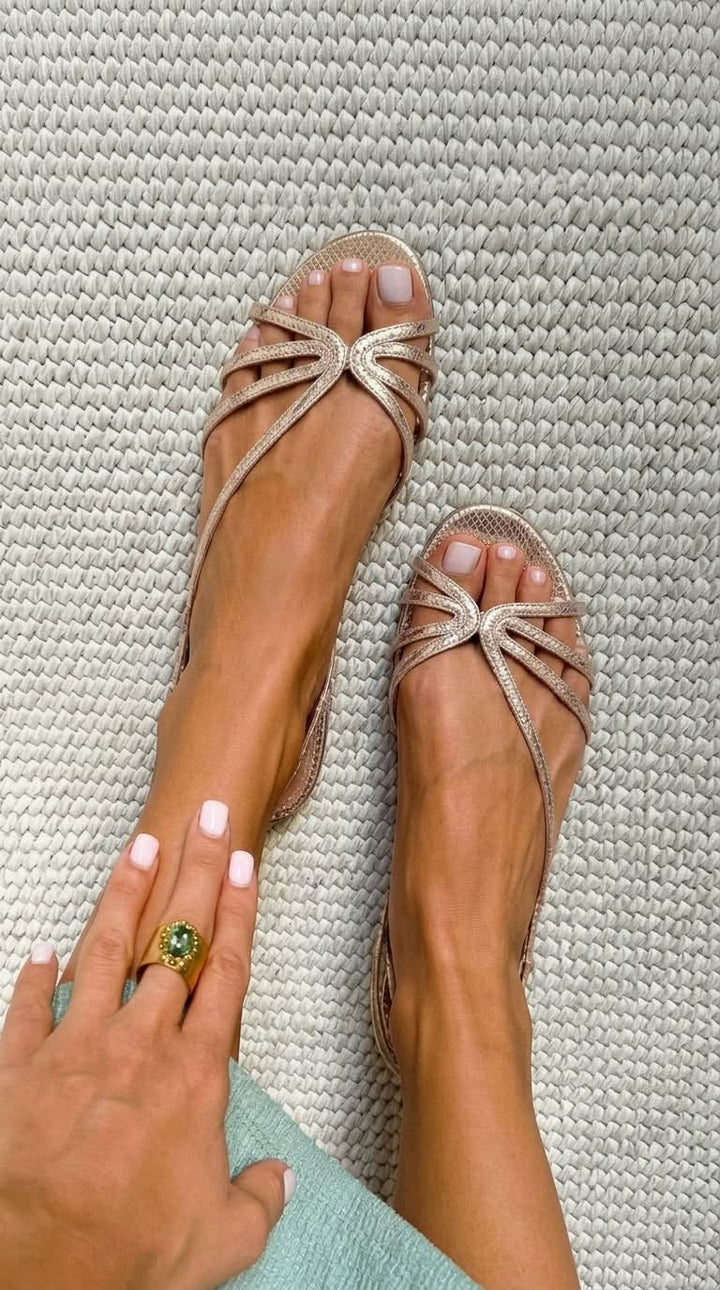 Charlotte | Golden Summer Sandals