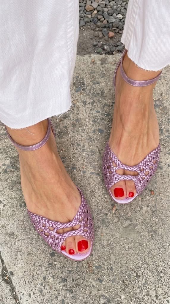 Sophie | Woven Golden Sandals