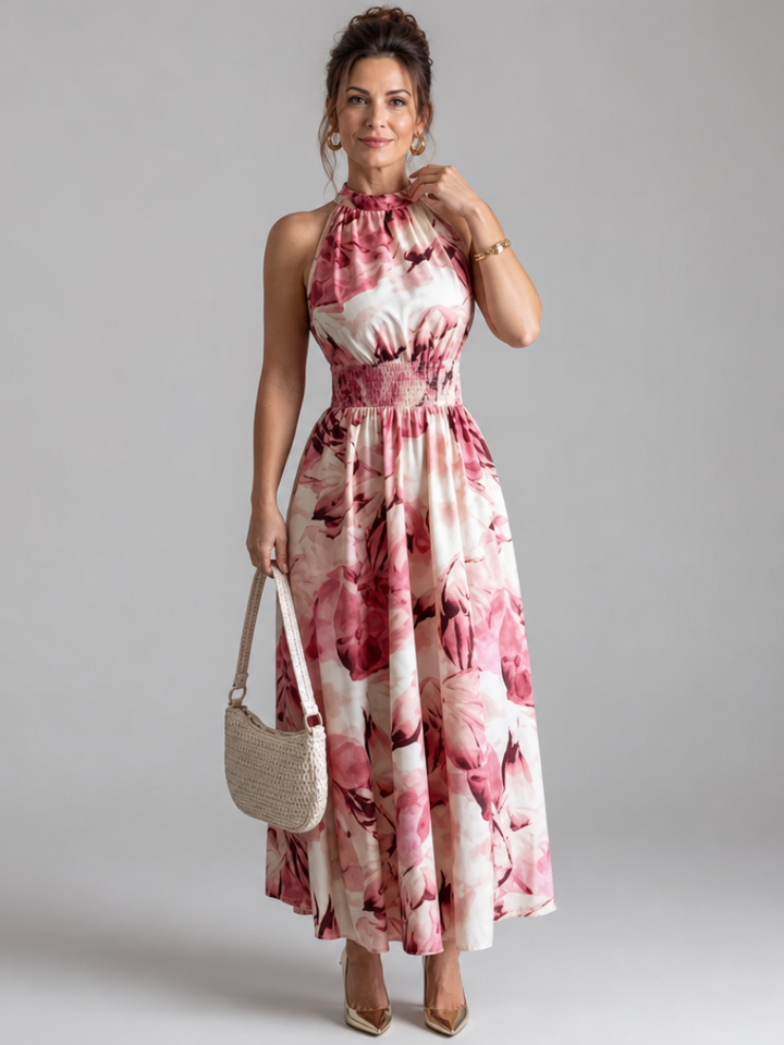 Adelaide | Abstract-Print Midi Dress