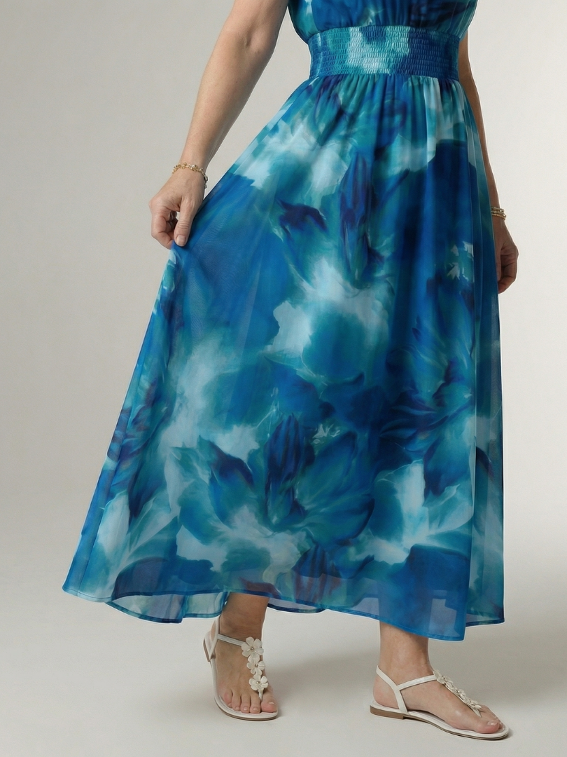 Annabel | Gathered Halter Midi Dress
