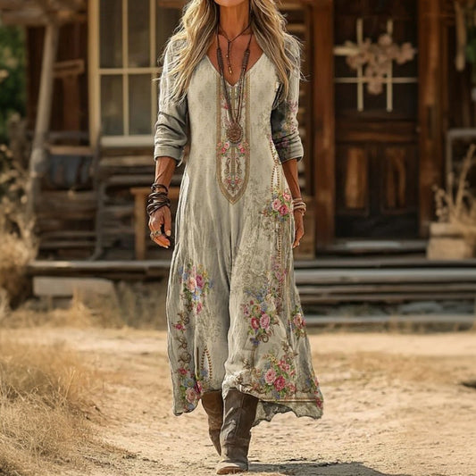 Zara | Soft Floral Maxi Dress