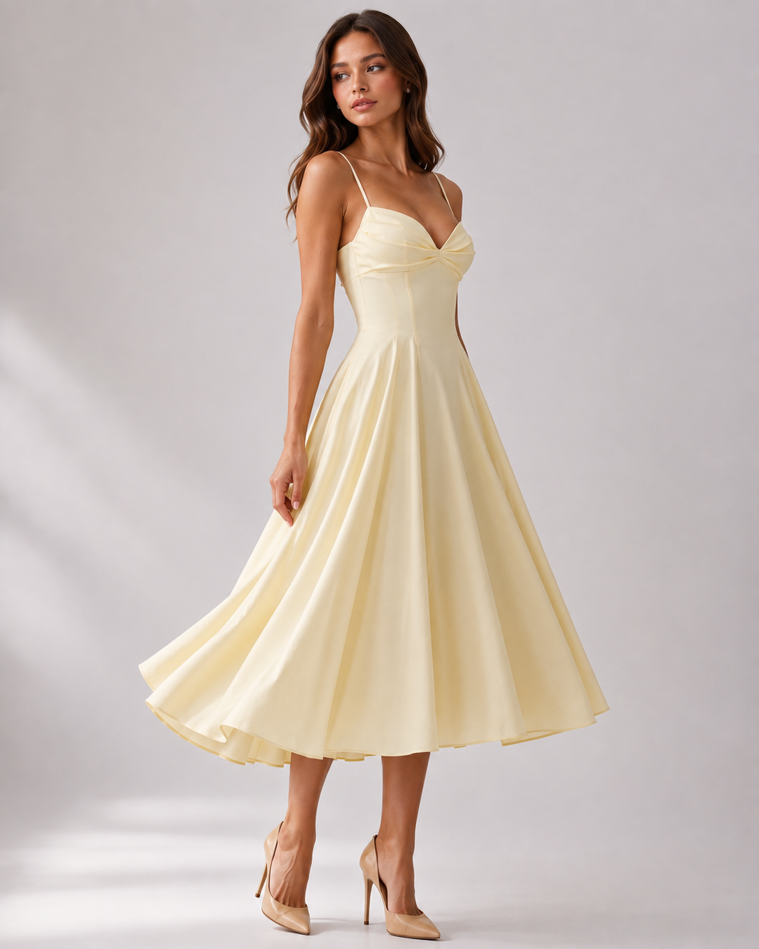 Claire | Ruched Midi Dress