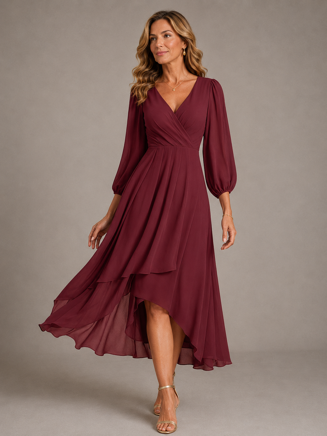 Grace | Elegant V-Neck Maxi Dress