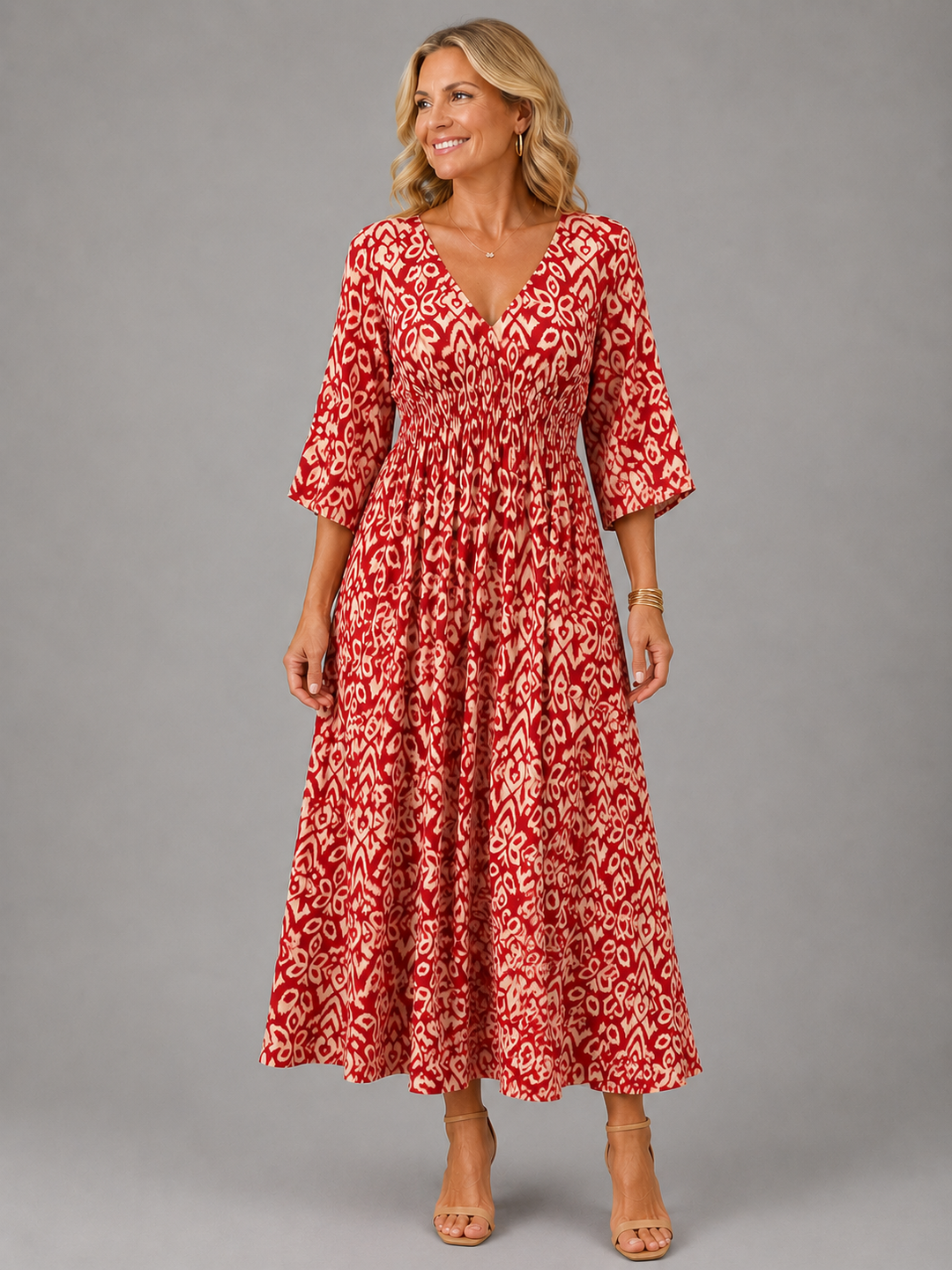 Vivienne | Bohemian Flow Midi Dress