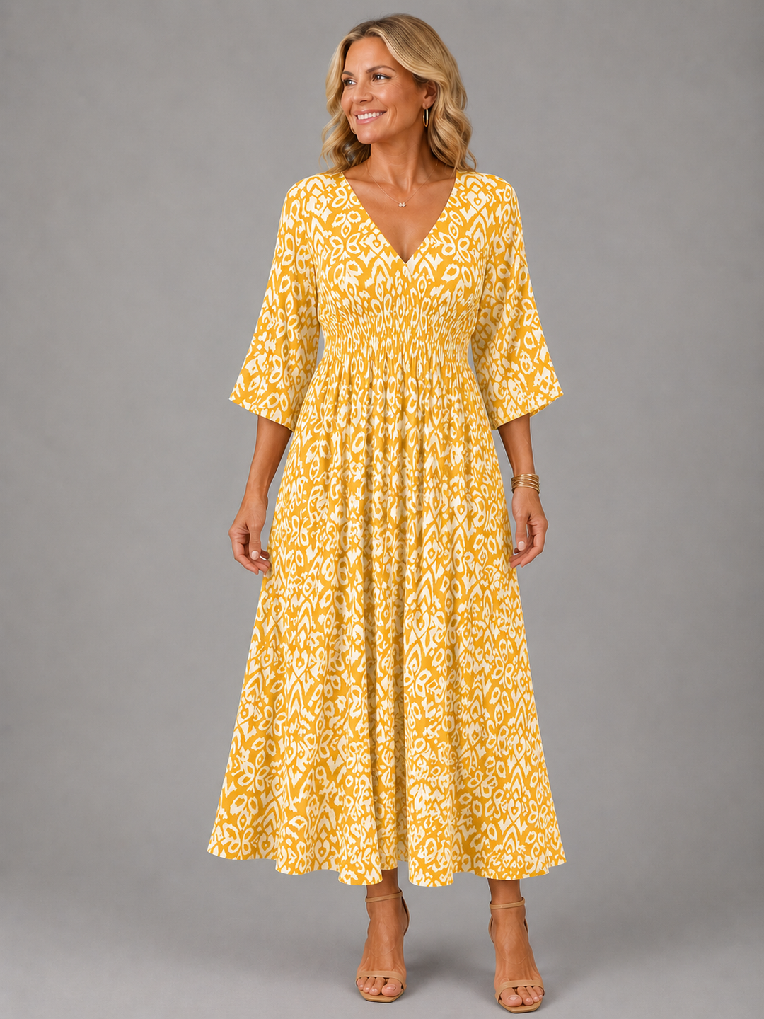 Vivienne | Bohemian Flow Midi Dress