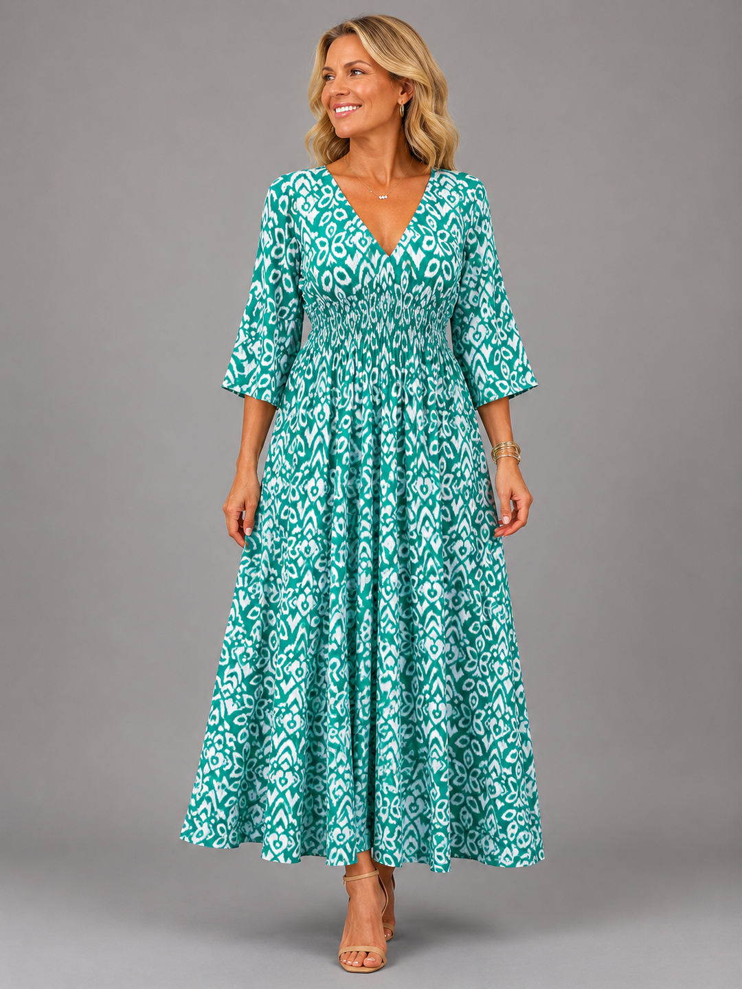 Vivienne | Bohemian Flow Midi Dress