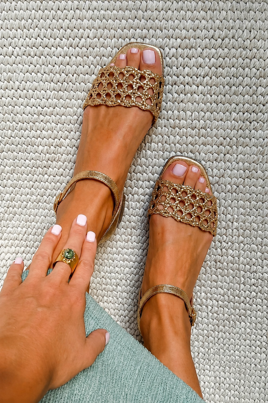 Amelia | Golden Occasion Sandals
