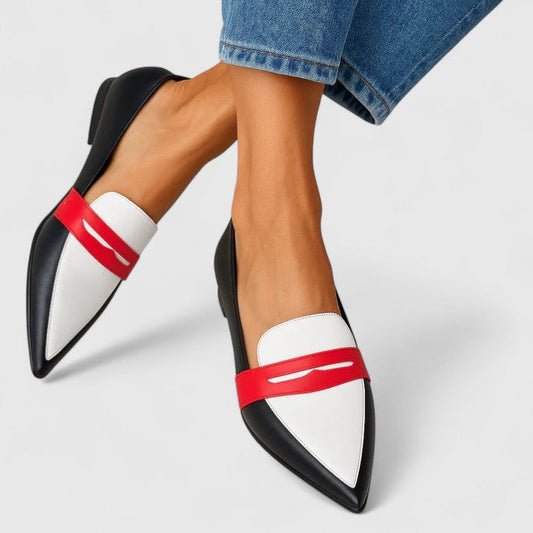 Mia | Modern White Loafers