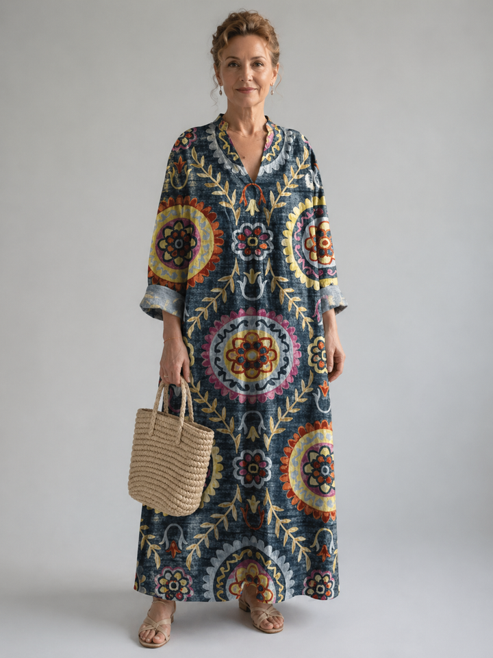Maribel | Flowing Geometric Dress