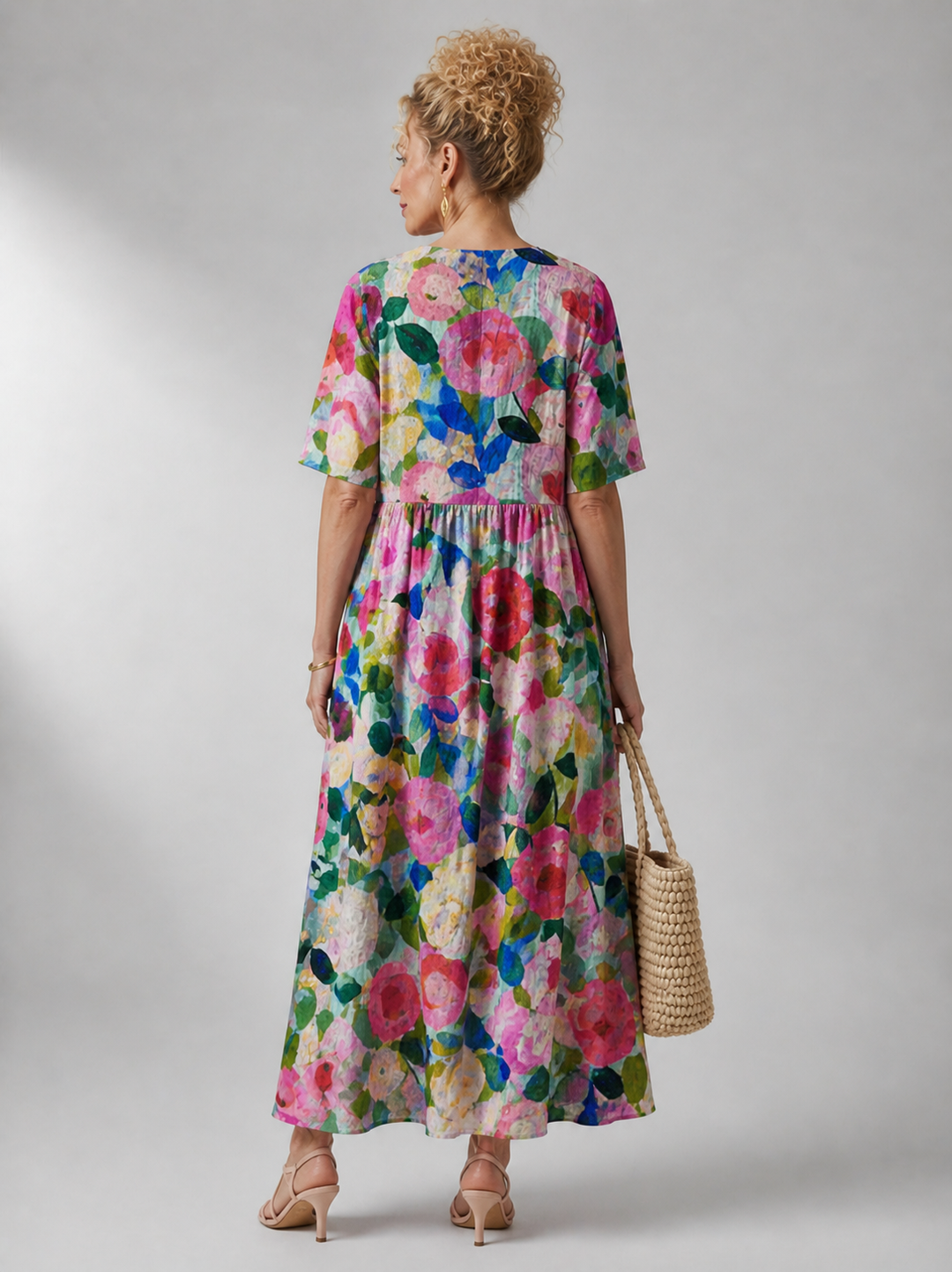 Harriet | Watercolour Floral Dress