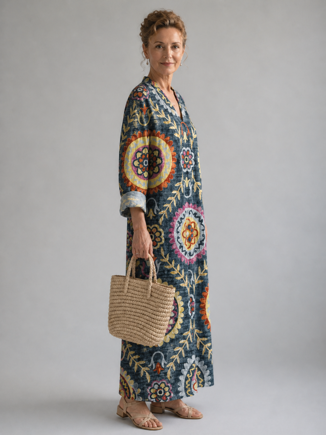 Maribel | Flowing Geometric Dress