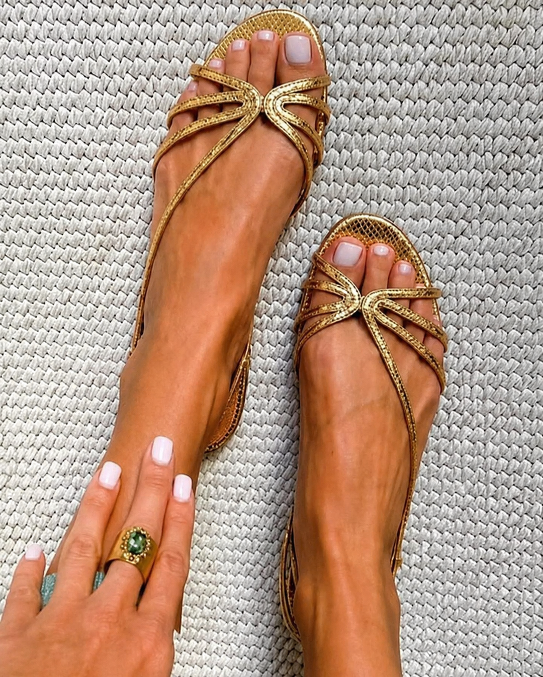 Charlotte | Golden Summer Sandals