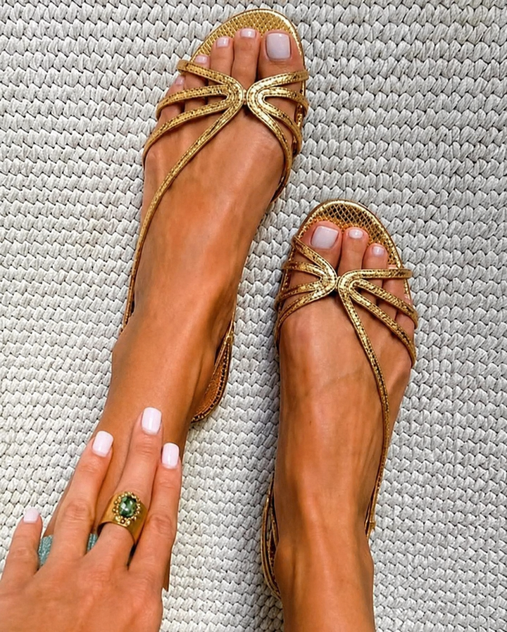 Charlotte | Golden Summer Sandals