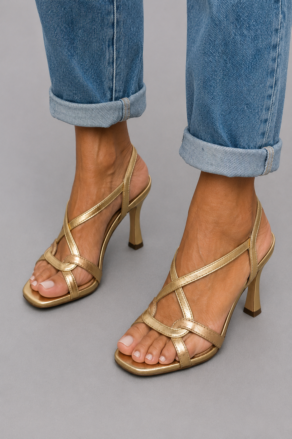 Olivia | Golden Statement Sandals