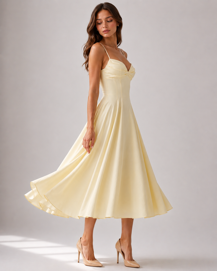 Claire | Ruched Midi Dress