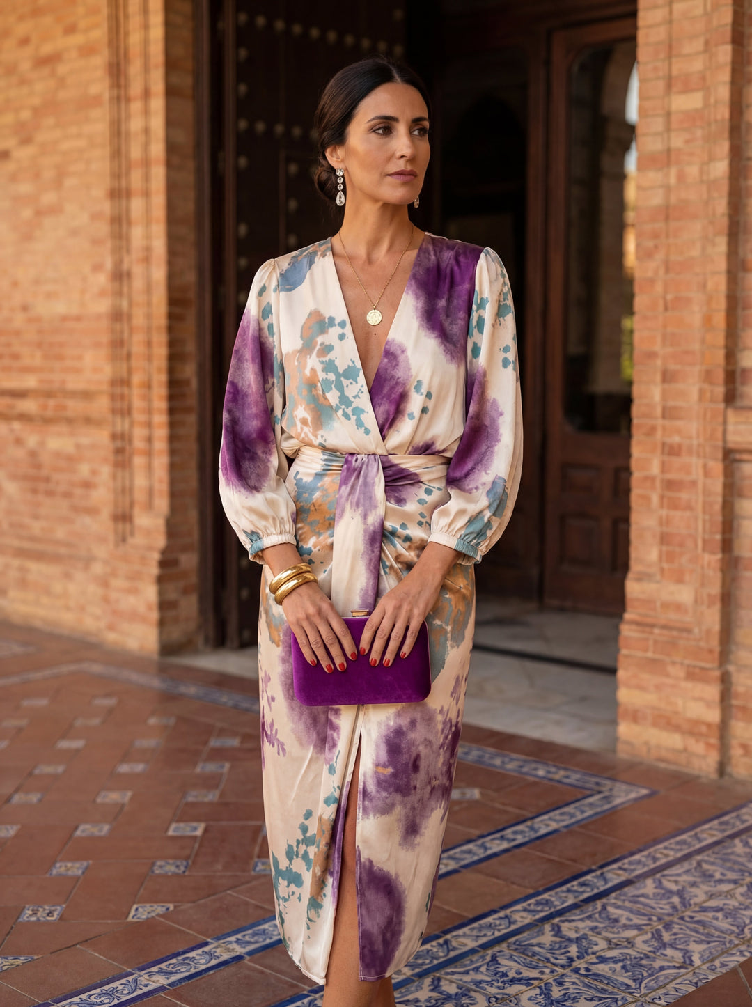 Beatrice | Floral Wrap Occasion Dress